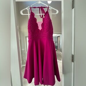 Xtraordinary Fuchsia Lace Dress